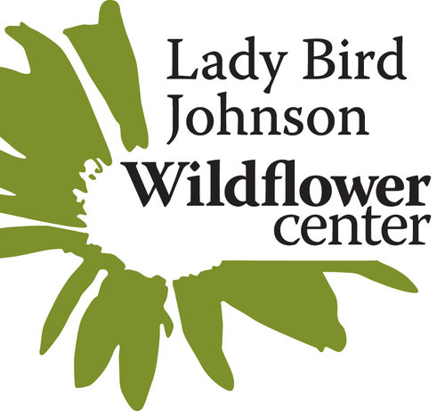 Logo with green flower outline and the words Lady Bird Johnson Wildflower center