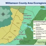 Map of ecoregions in and around Williamson County, TX